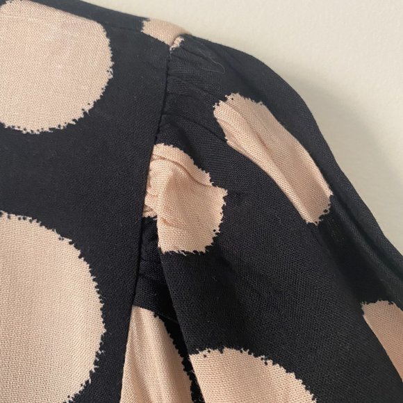 Compania Hubble NWT  Navy Blouse with Pink Polka-Dots - Picture 6 of 9